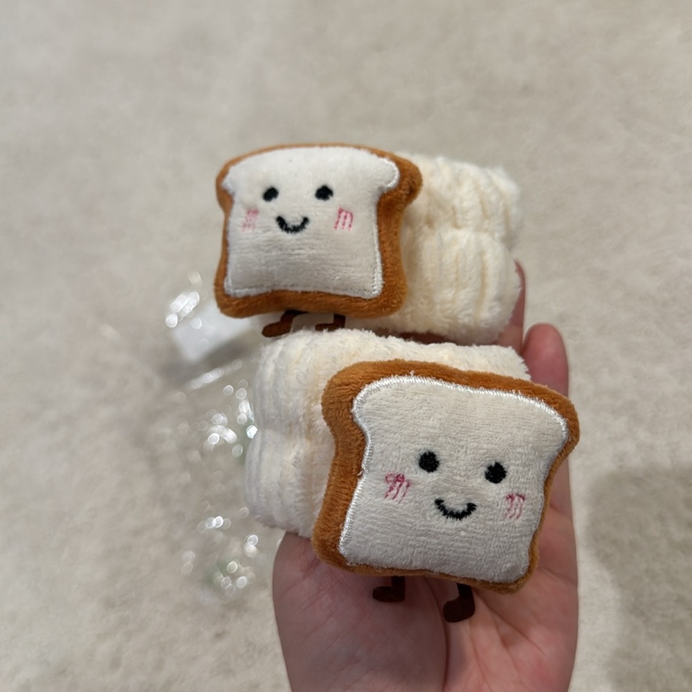 Cute Toast Plush wristbands